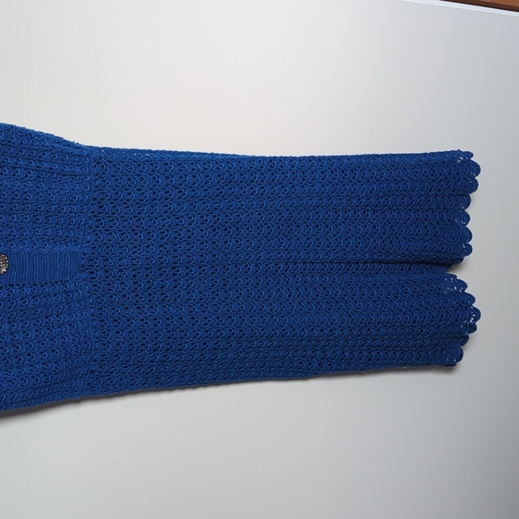 Beautiful royal blue crochet dress - Picture 4 of 11